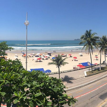 Apto enorme pé na areia, vista linda c/ academia e sauna Guarujá Exterior foto