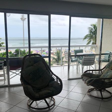 Apto enorme pé na areia, vista linda c/ academia e sauna Guarujá Exterior foto