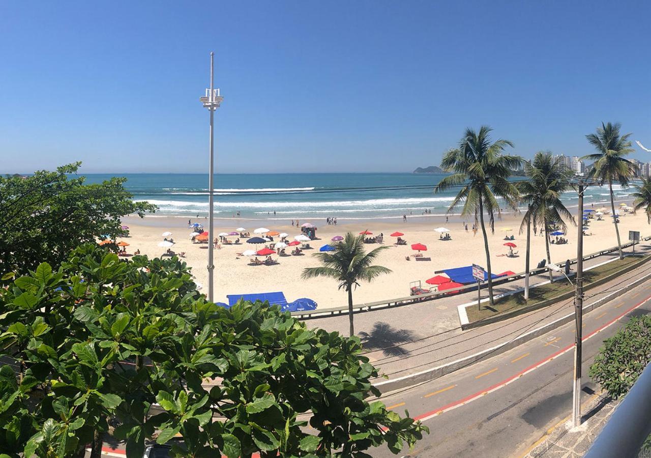 Apto enorme pé na areia, vista linda c/ academia e sauna Guarujá Exterior foto