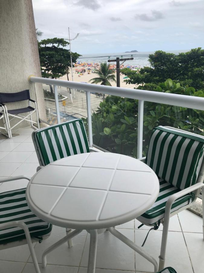 Apto enorme pé na areia, vista linda c/ academia e sauna Guarujá Exterior foto